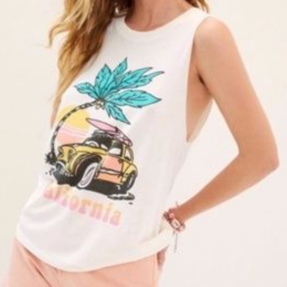 NWT Letluv Anthropologie California Muscle Tee (M) - Picture 3 of 7